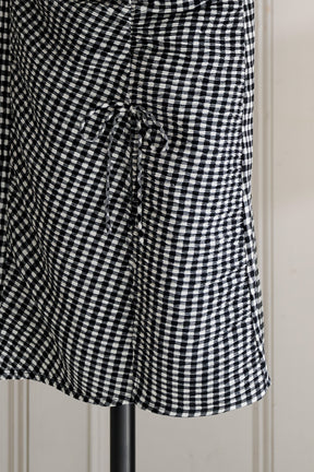 ［FOR HER］【6月下旬發送】French Chic Gingham Dress