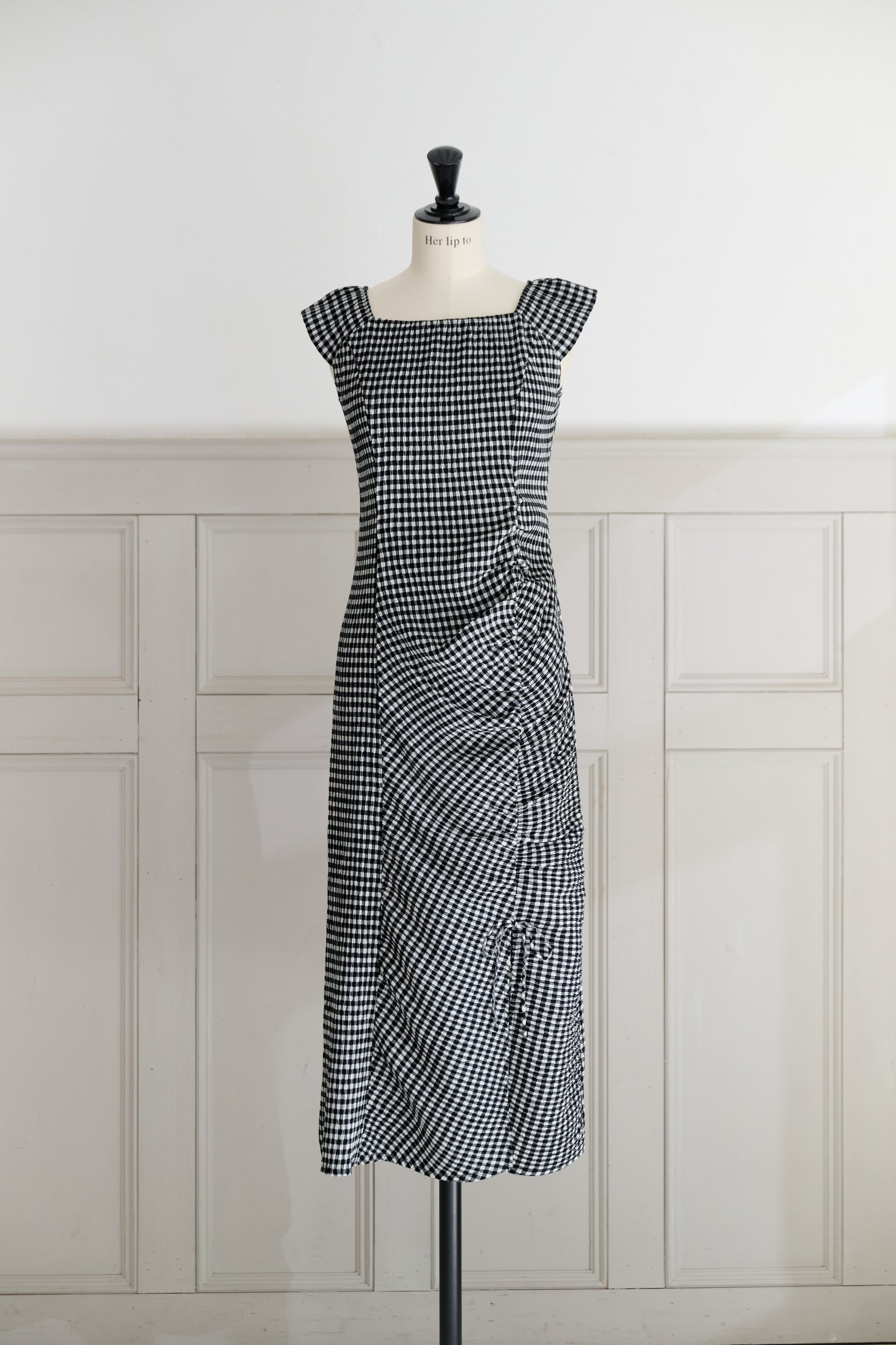［FOR HER］【6月下旬發送】French Chic Gingham Dress