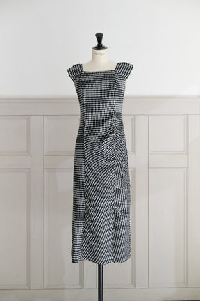 ［FOR HER］【6月下旬發送】French Chic Gingham Dress