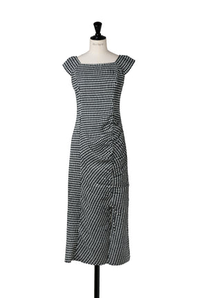 ［FOR HER］【6月下旬發送】French Chic Gingham Dress