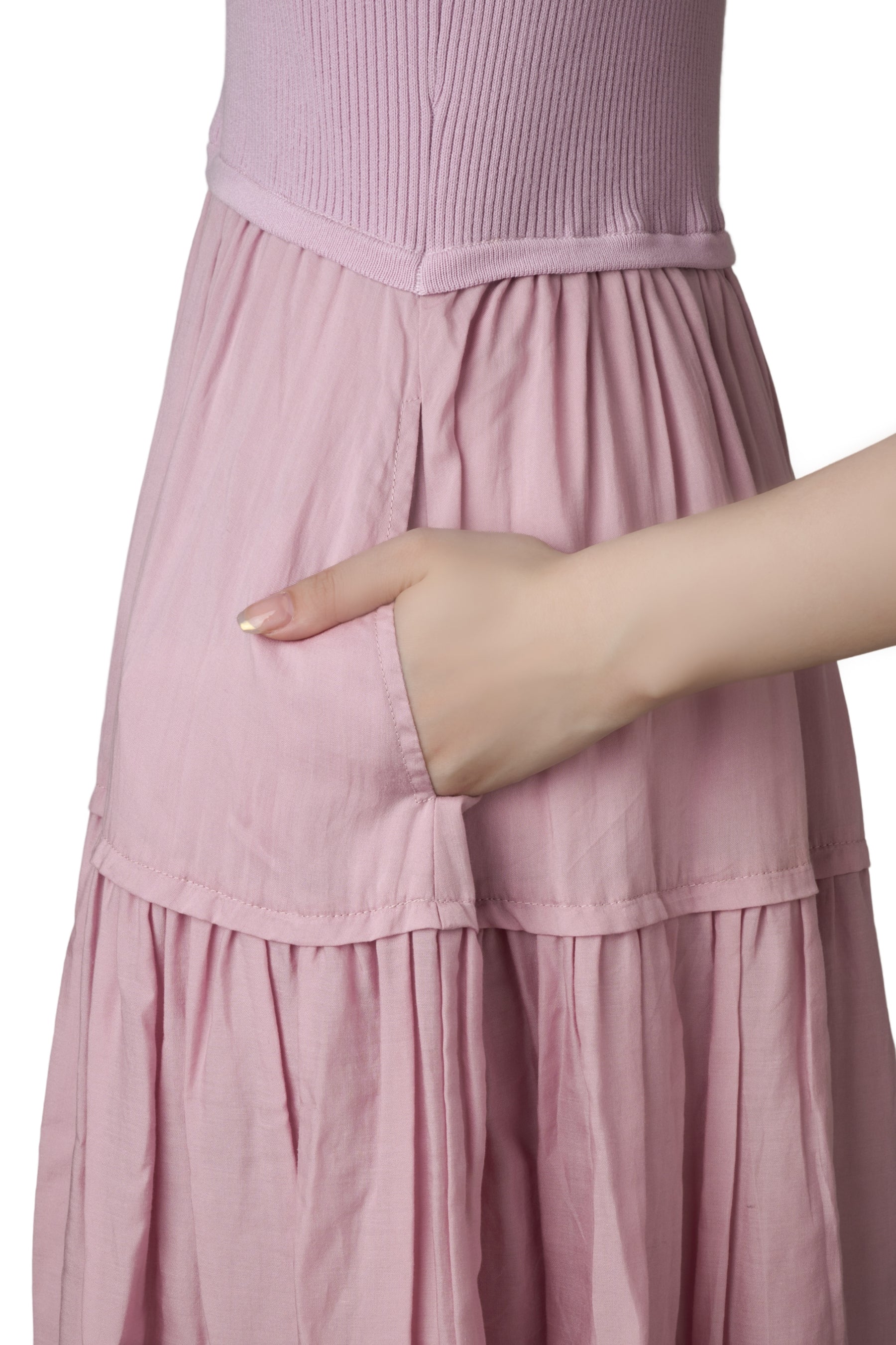 ［FOR HER］Jules Knit Docking Tiered Dress