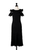 ［FOR HER］Stitch Frill-Shoulder Knit Dress