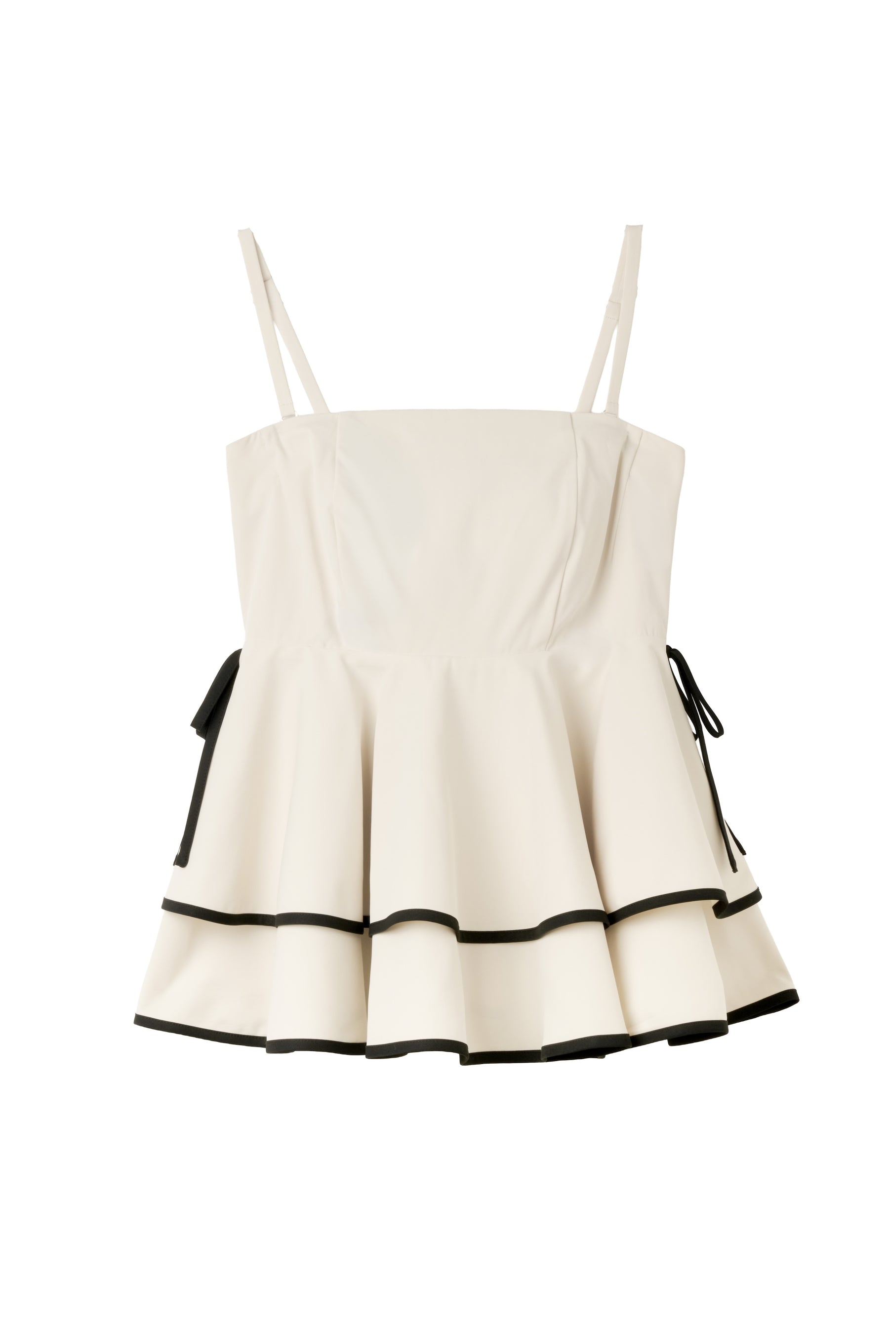 【vanilla / baby sky / powder pink】Lumiere Frilled Peplum Top