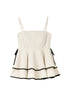 ［FOR HER］[Ships in late June] Lumiere Frilled Peplum Top