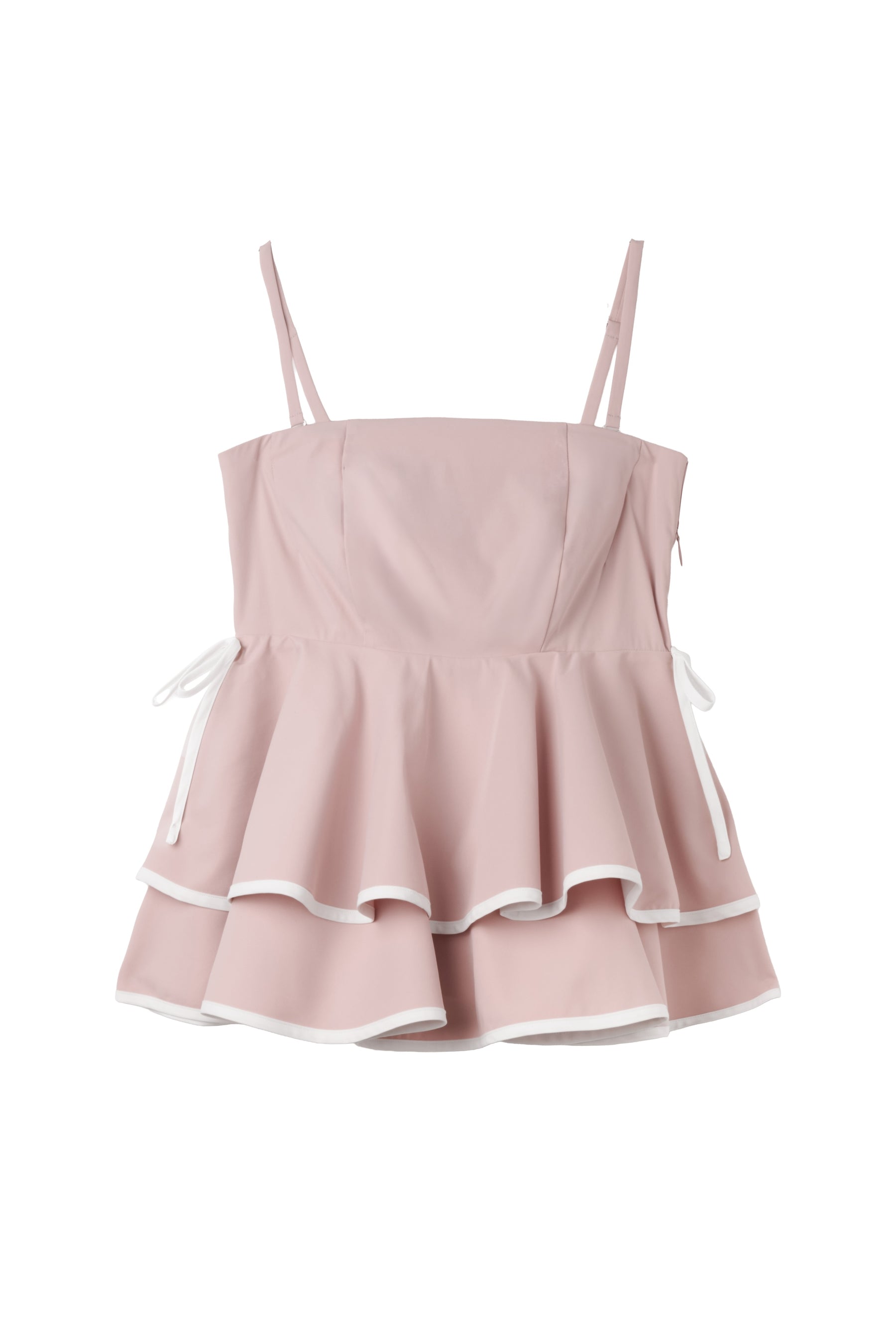 【vanilla / baby sky / powder pink】Lumiere Frilled Peplum Top