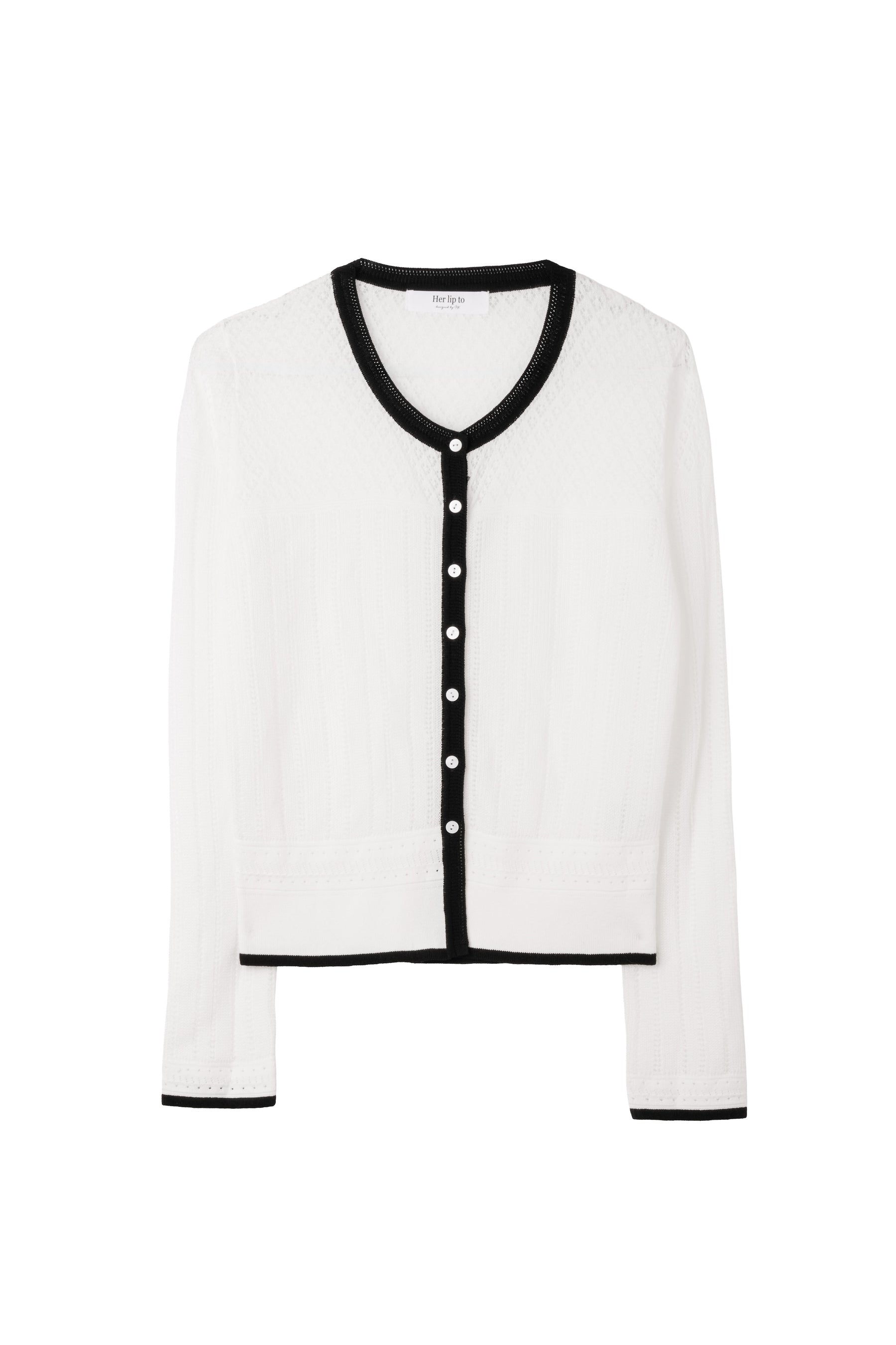 6月上旬発送】Crochet-Knit Cardigan