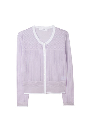 6月上旬発送】Crochet-Knit Cardigan