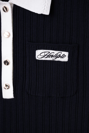 Calina Polo Knit Top