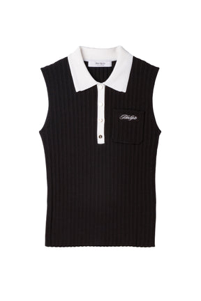Calina Polo Knit Top