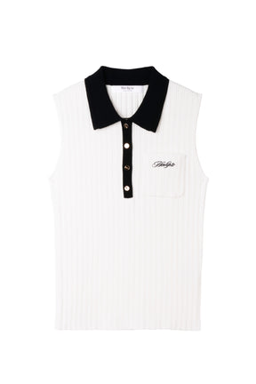 Calina Polo Knit Top