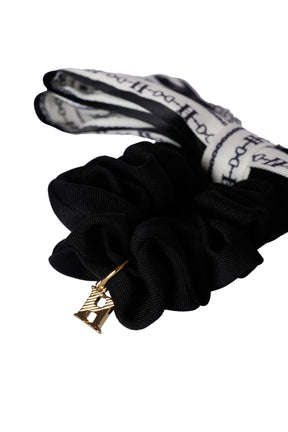 Striped H Logo Ribbon Hair Tie