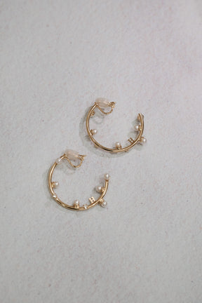 Crystal Pearl Hoop Earrings
