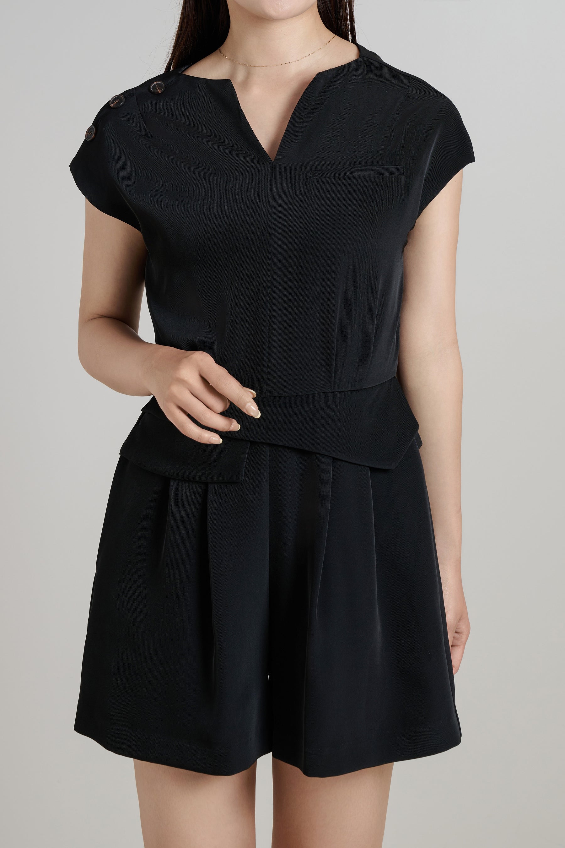 Keyhole-Neck Mini Romper