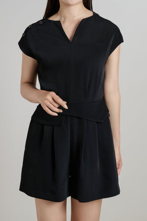 Keyhole-Neck Mini Romper