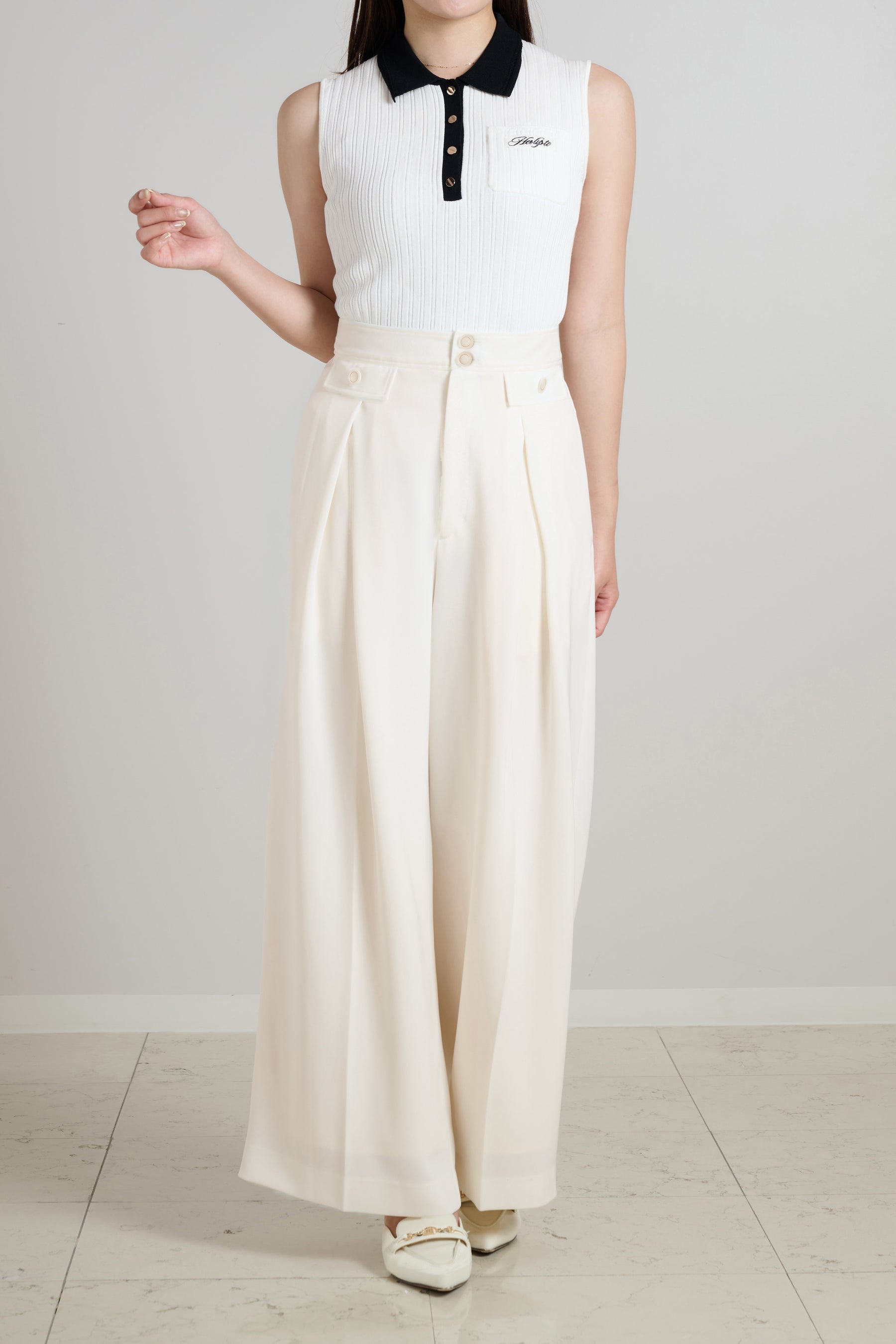 6月上旬発送】Flap Wide-Leg Pants