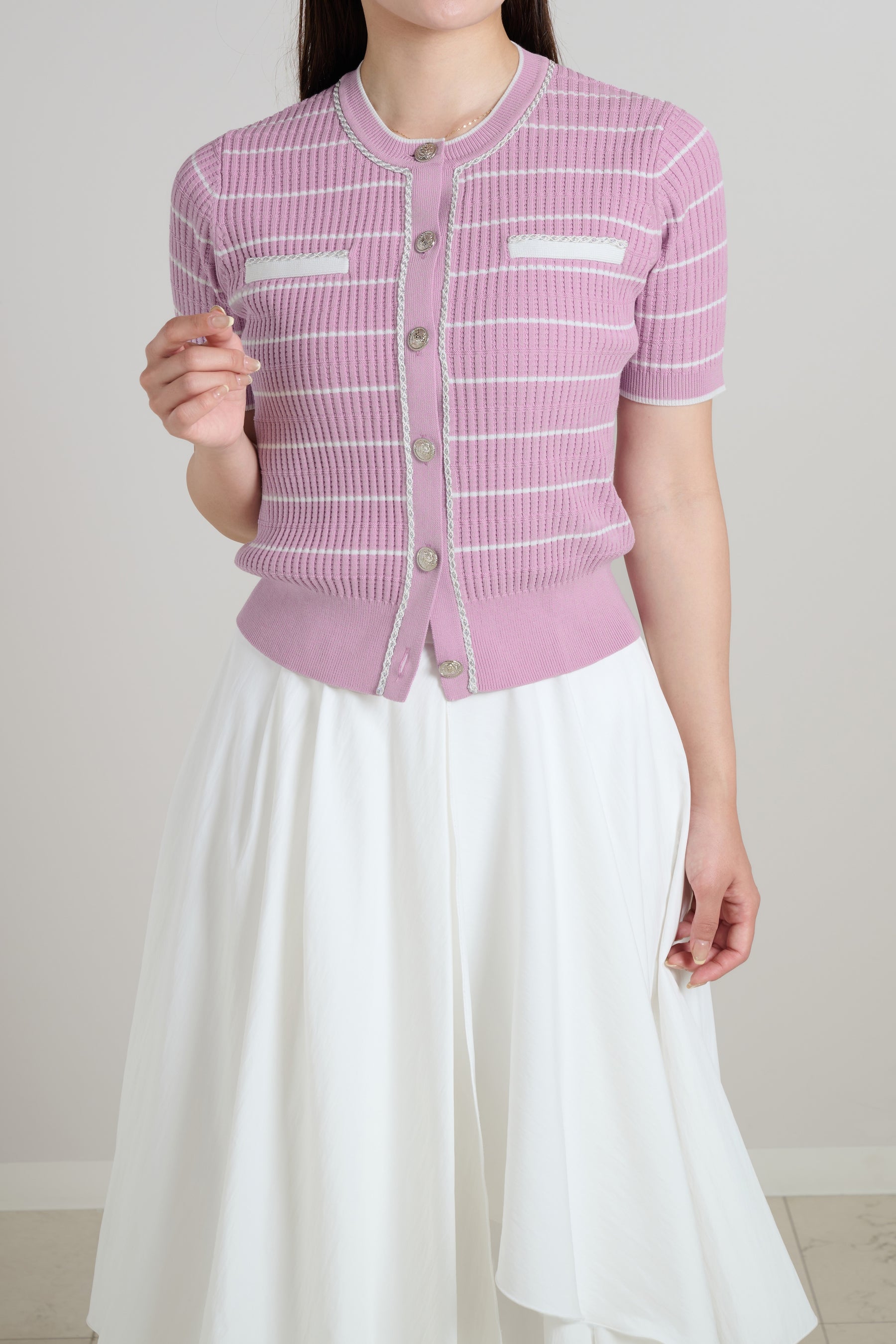 Nicola Short Sleeve Knit Cardigan