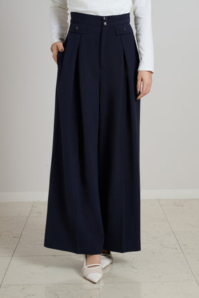 Flap Wide-Leg Pants