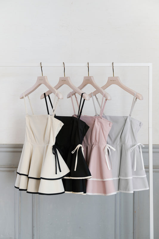 【5月下旬発送】【black】Lumiere Frilled Peplum Top
