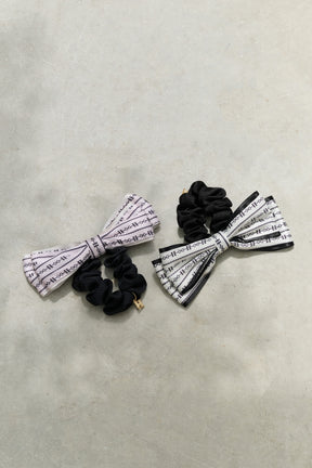 Striped H Logo Ribbon Hair Tie