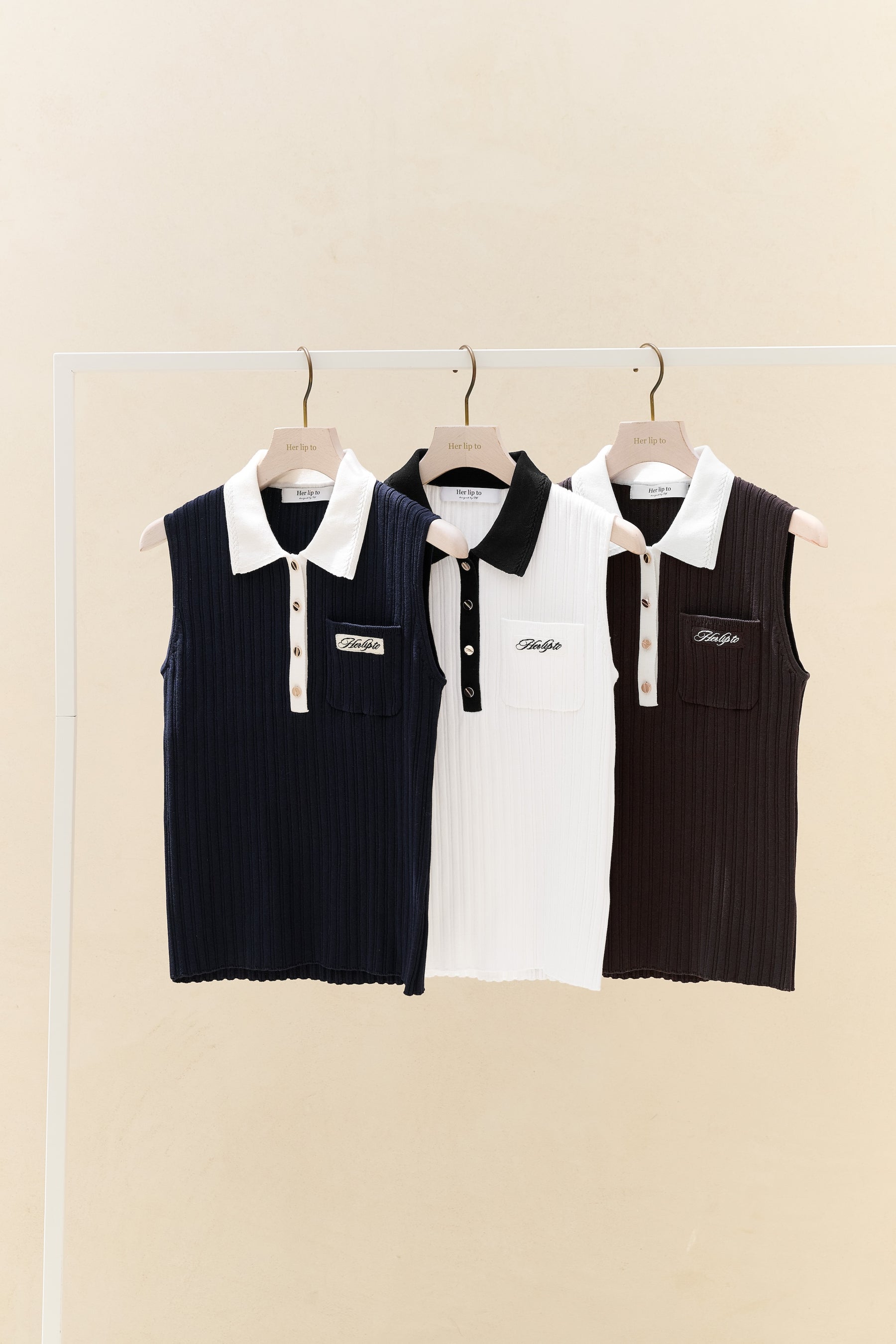 Calina Polo Knit Top