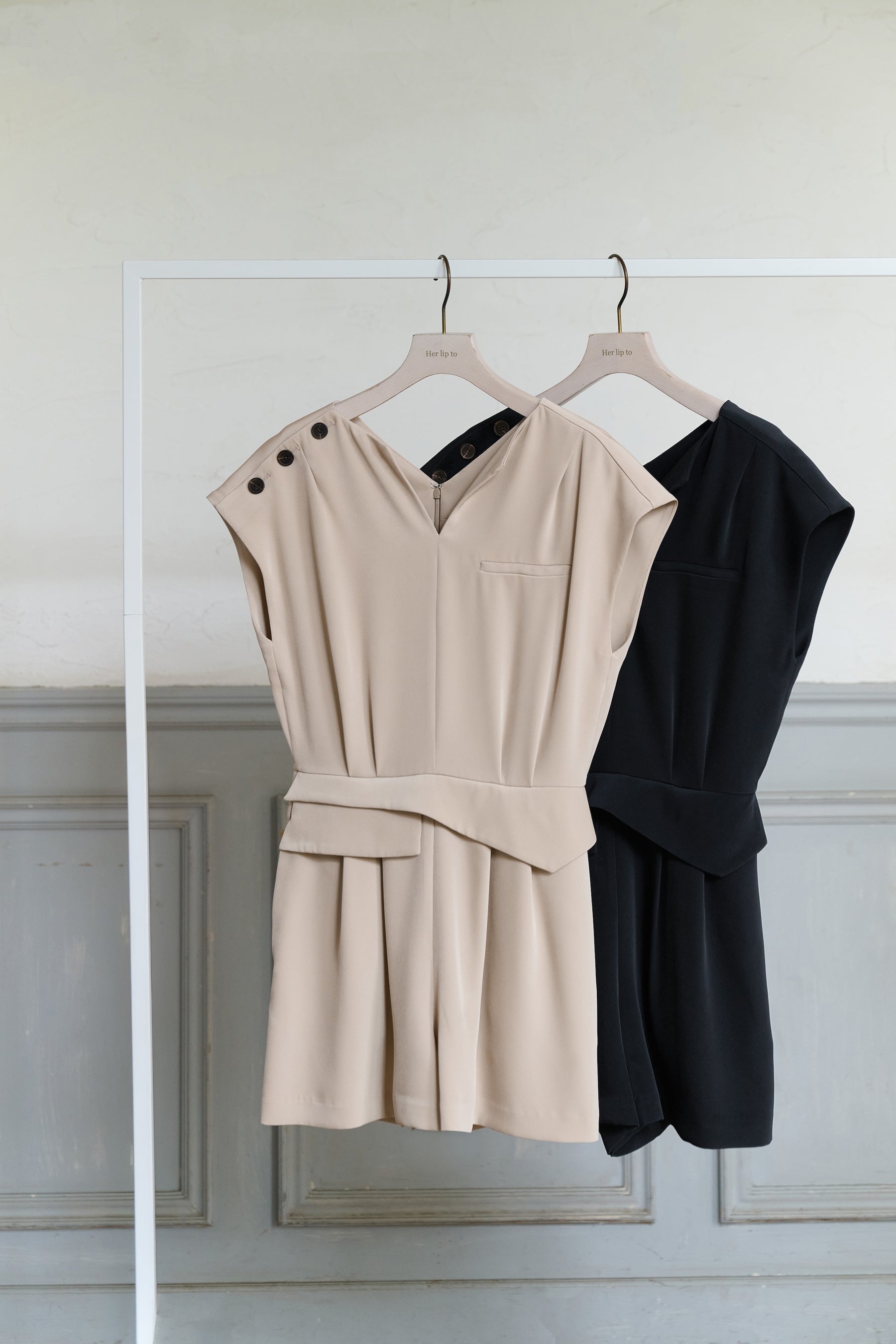 Keyhole-Neck Mini Romper