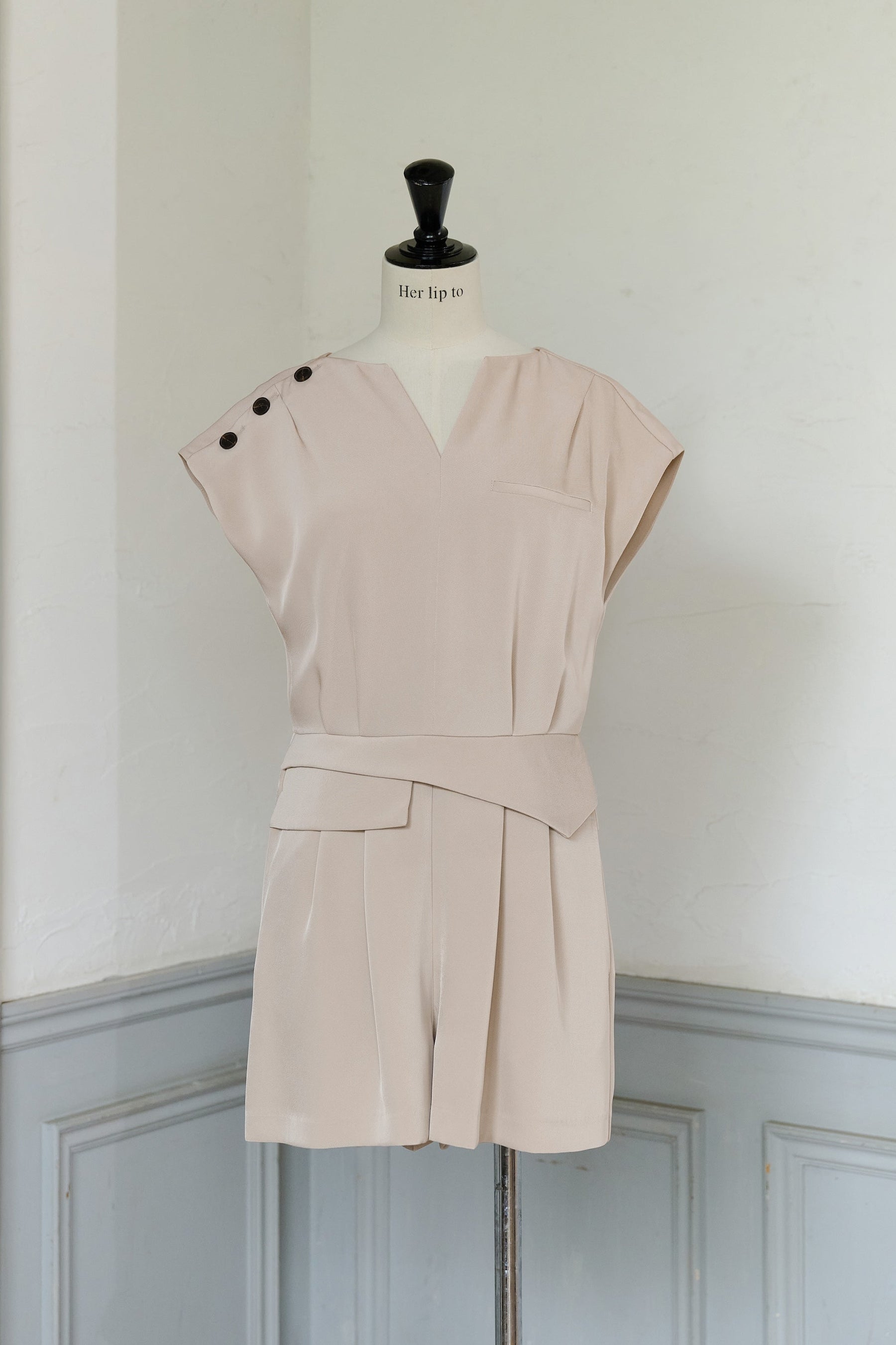 Keyhole-Neck Mini Romper