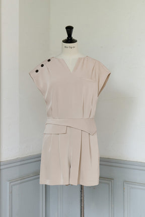 Keyhole-Neck Mini Romper