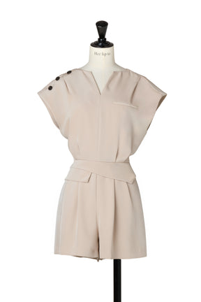 Keyhole-Neck Mini Romper