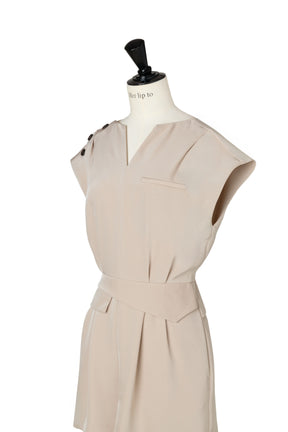 Keyhole-Neck Mini Romper