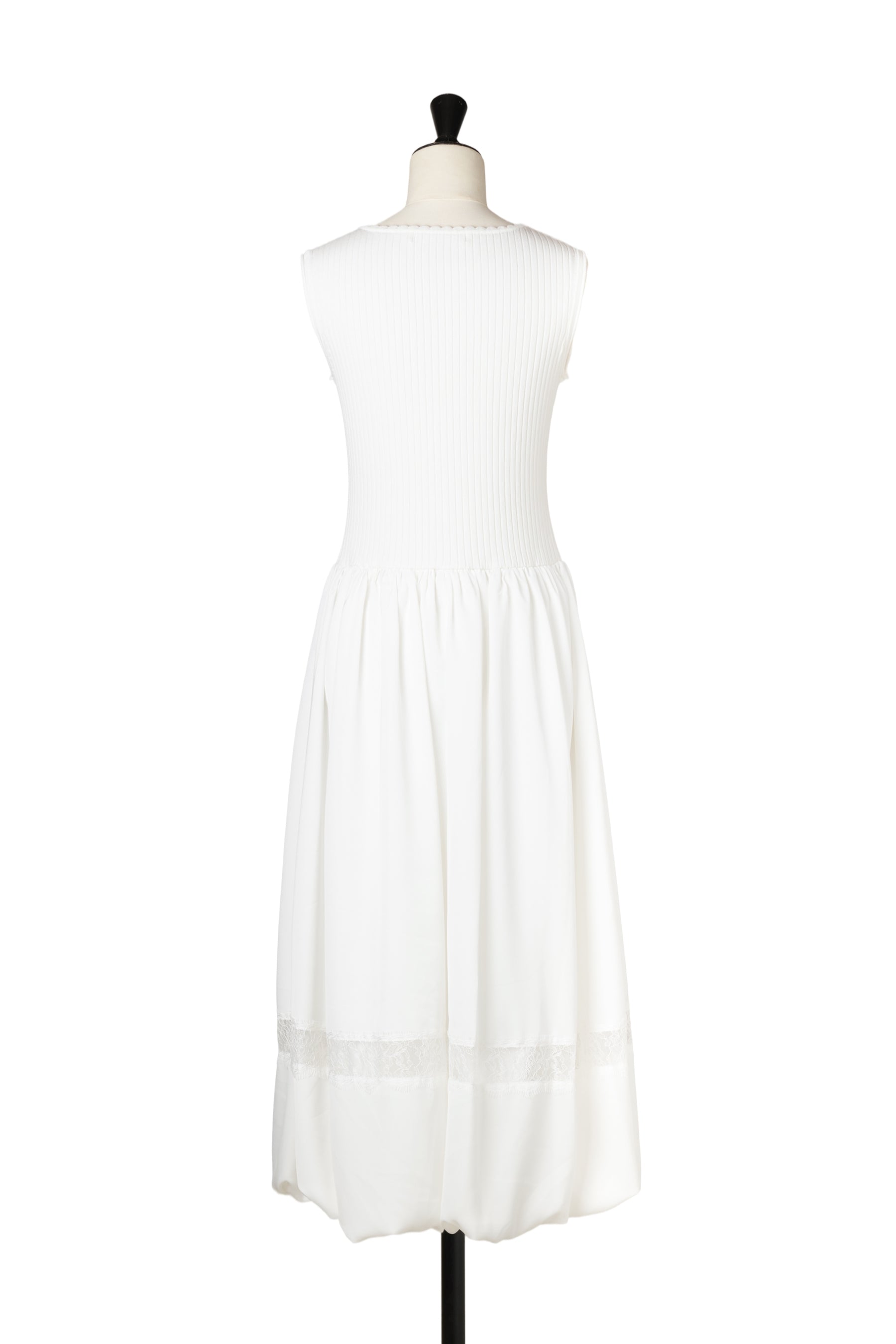 ［Essentia］Eyelet Knit Docking Dress