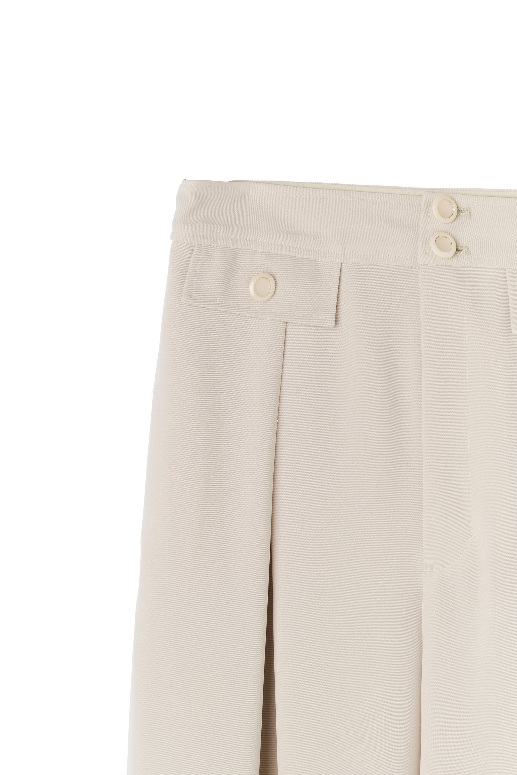 Flap Wide-Leg Pants