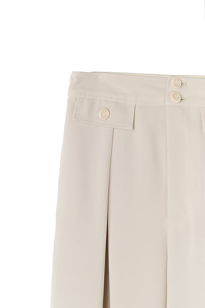 Flap Wide-Leg Pants