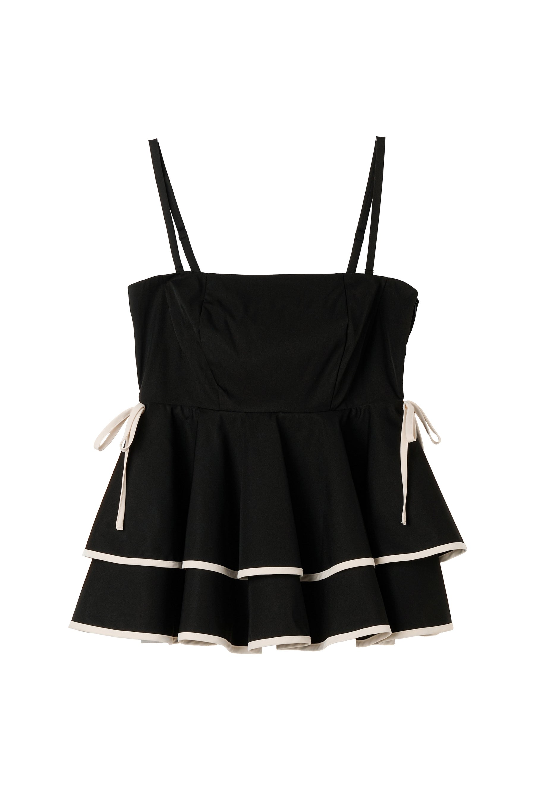 【5月下旬發送】【black】Lumiere Frilled Peplum Top