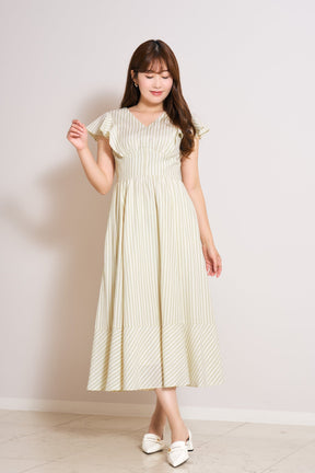 Kerry Striped Ruffle Dress