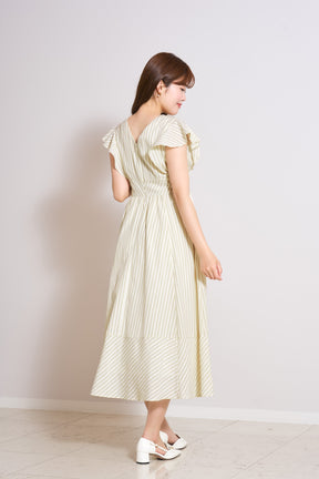 Kerry Striped Ruffle Dress
