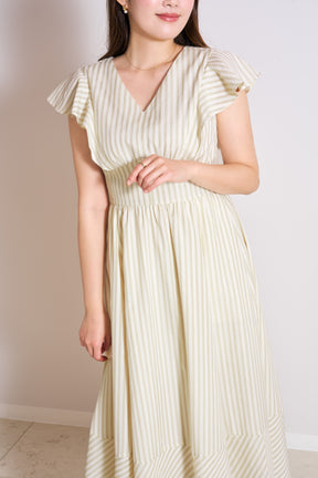Kerry Striped Ruffle Dress