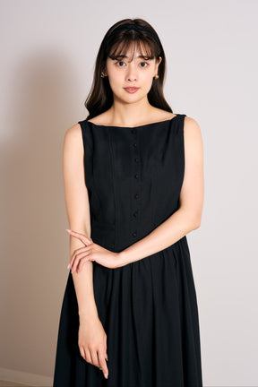 Deauville Gathered Long Dress
