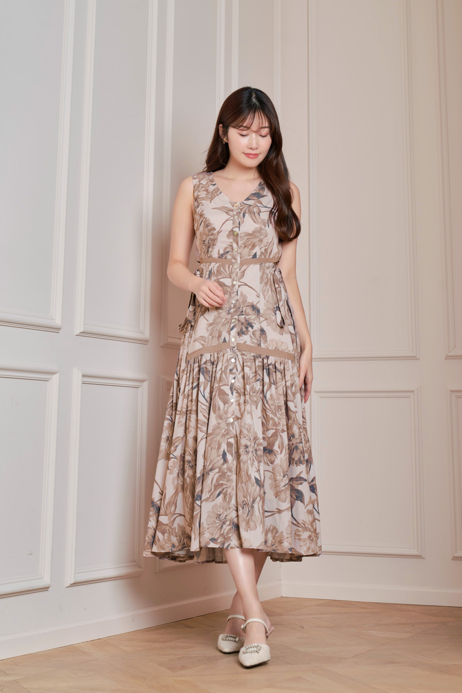 新品her lip to Floral Cut-Out Long Dress