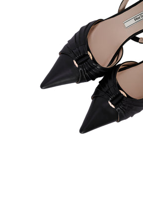 【Ships in early June】Pointed-Toe Gold Buckle Shoes