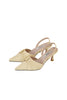【Ships in early June】Pointed-Toe Gold Buckle Shoes
