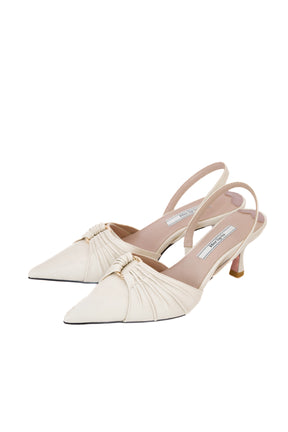 【Ships in early June】Pointed-Toe Gold Buckle Shoes
