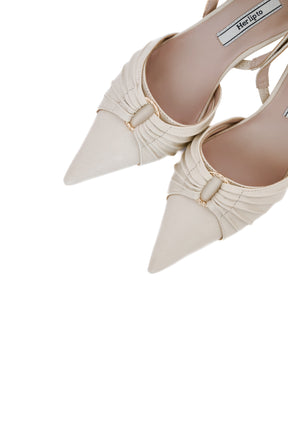 【Ships in early June】Pointed-Toe Gold Buckle Shoes