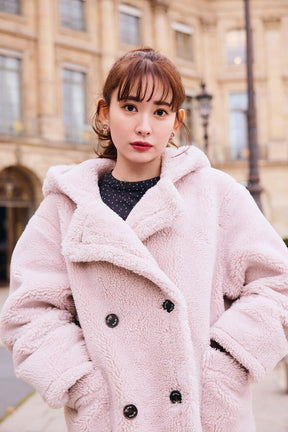 Fleur Shearling Boa Coat