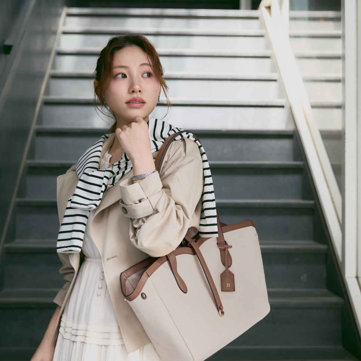 FOR HER］【7月上旬発送】9–5 Canvas Tote Bag