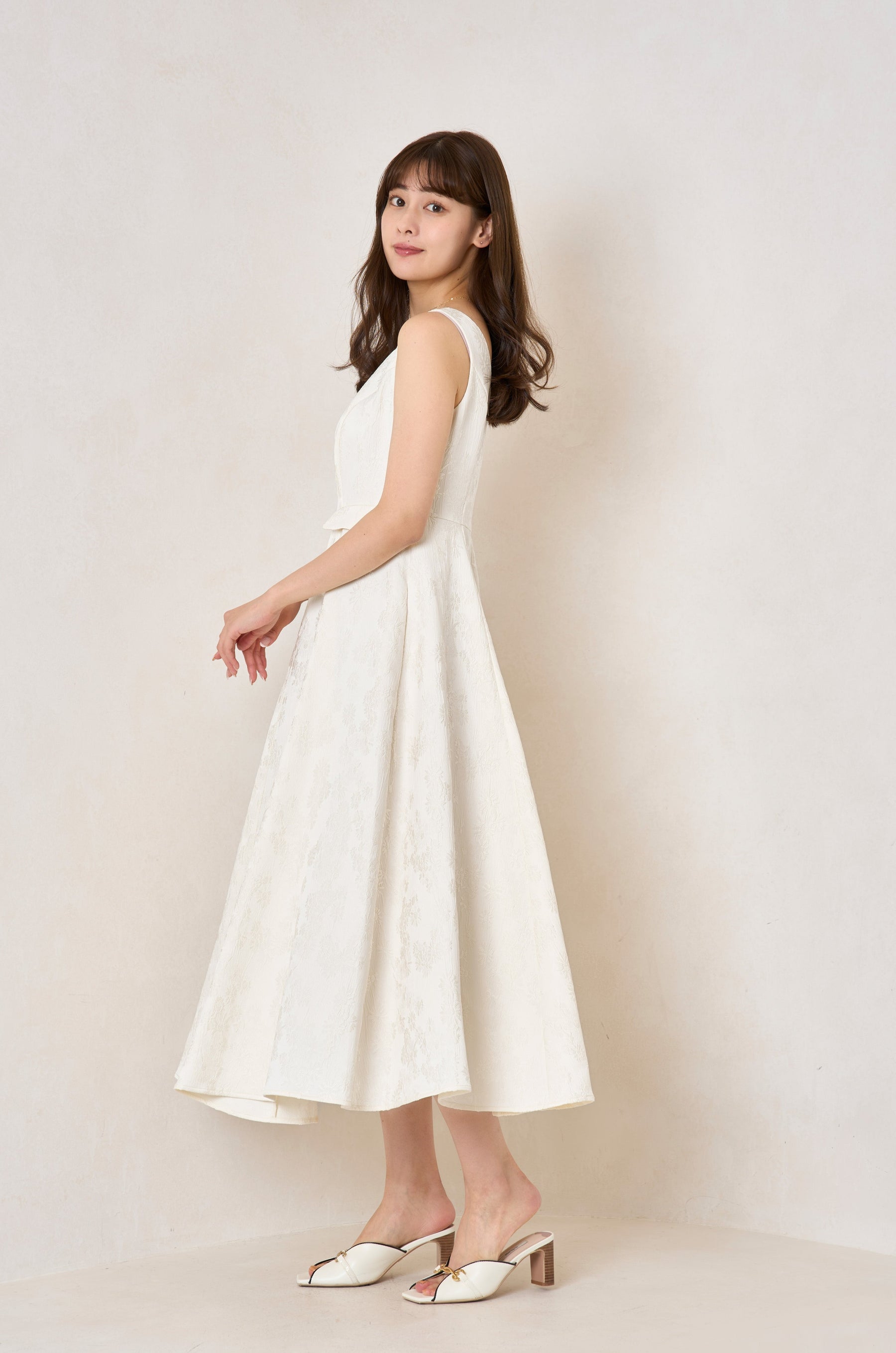 [New color] Classic Floral Jacquard Dress