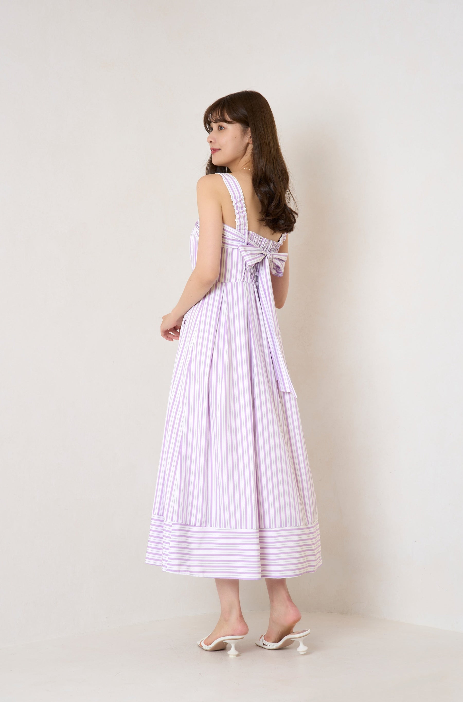 Multi-Way Back Ribbon Stripe Dress