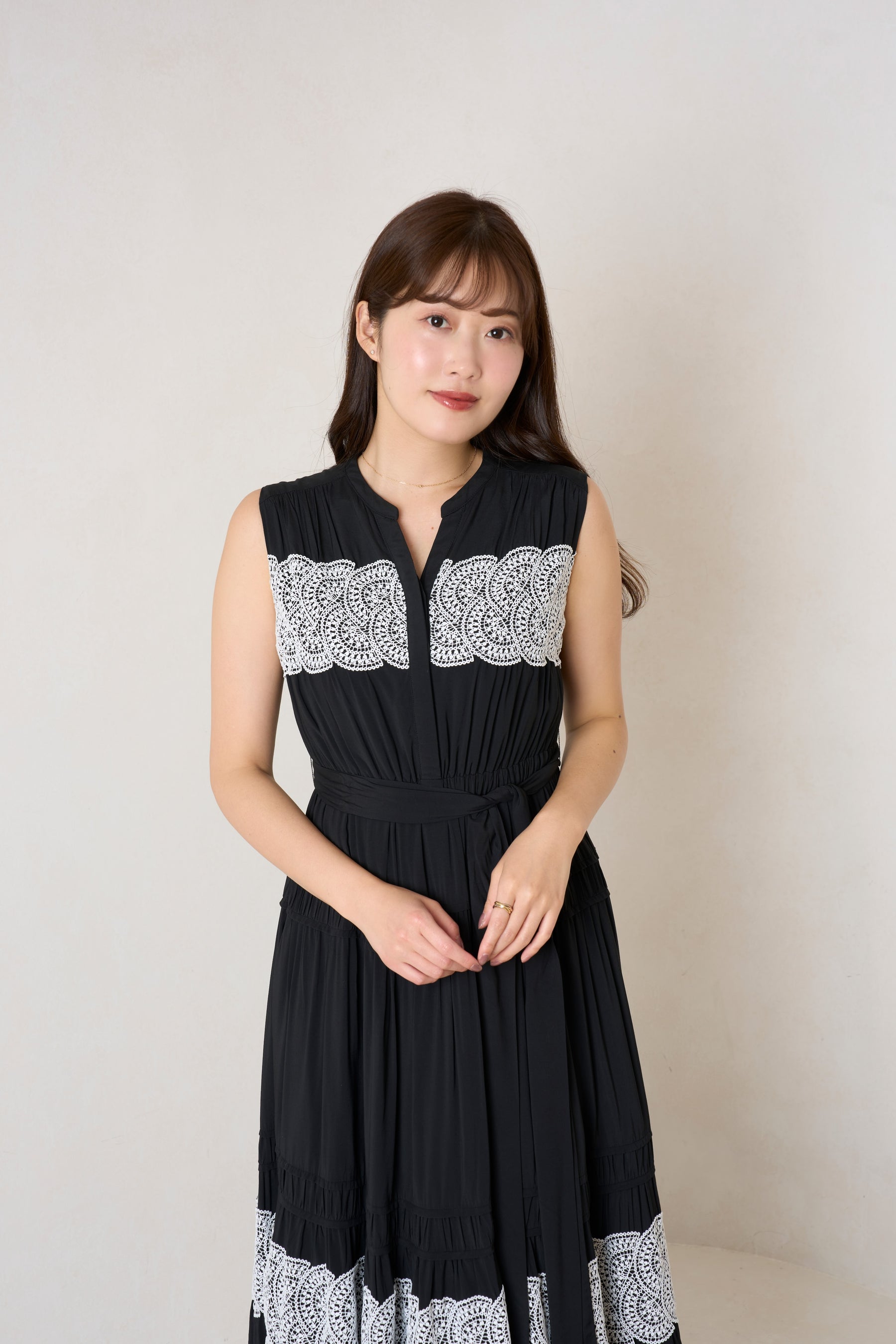 Scala lace-trimmed dress