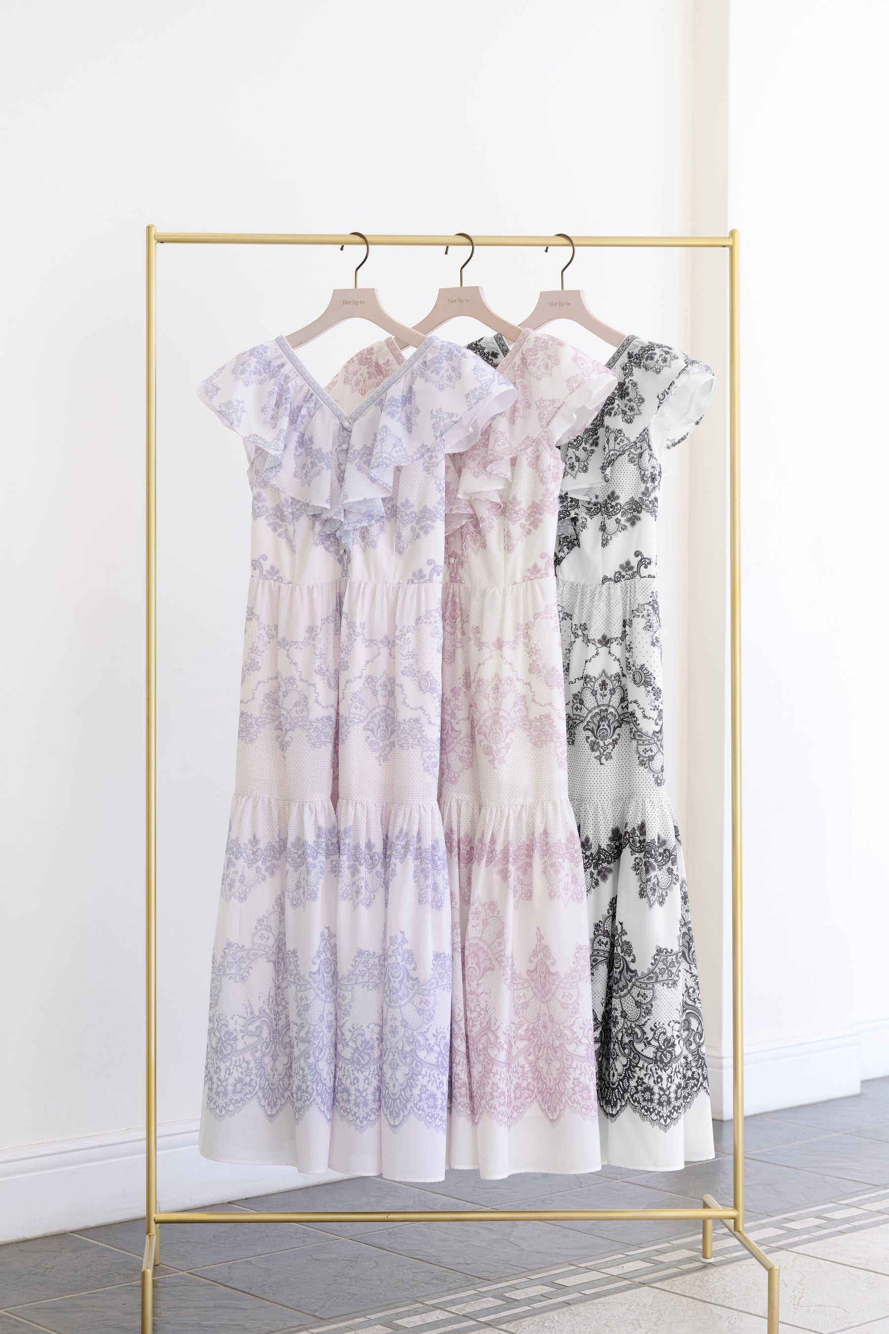 Jendaya Lace-Print Dress