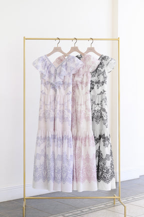 Jendaya Lace-Print Dress