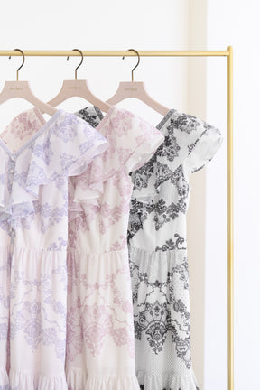 Jendaya Lace-Print Dress